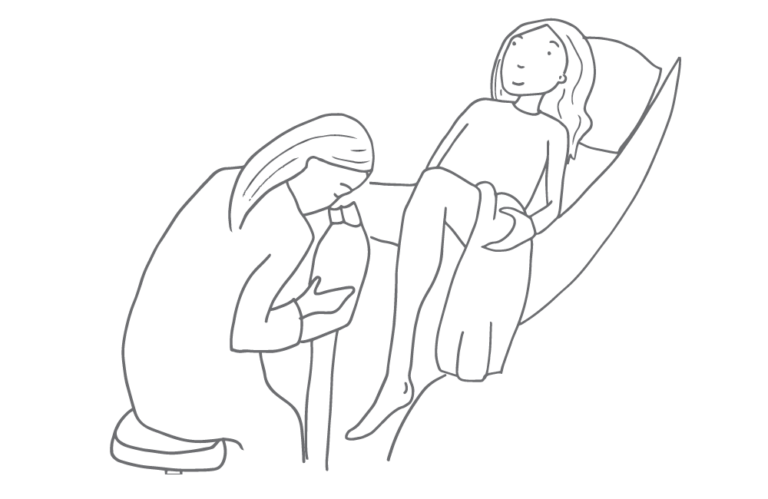 illustrasjon dame hos gynekologen