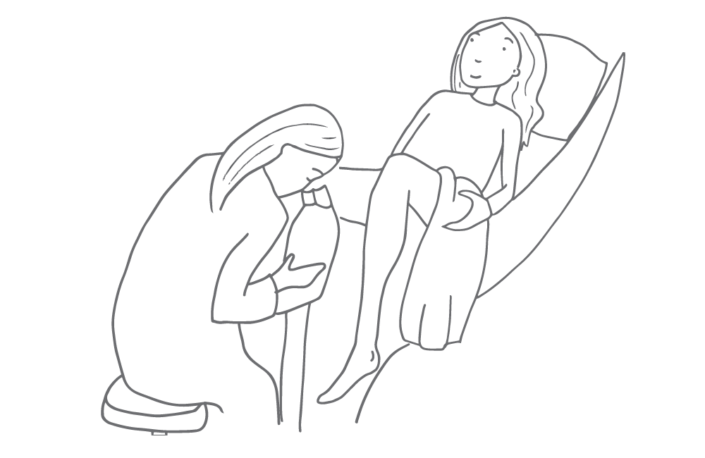 illustrasjon dame hos gynekologen