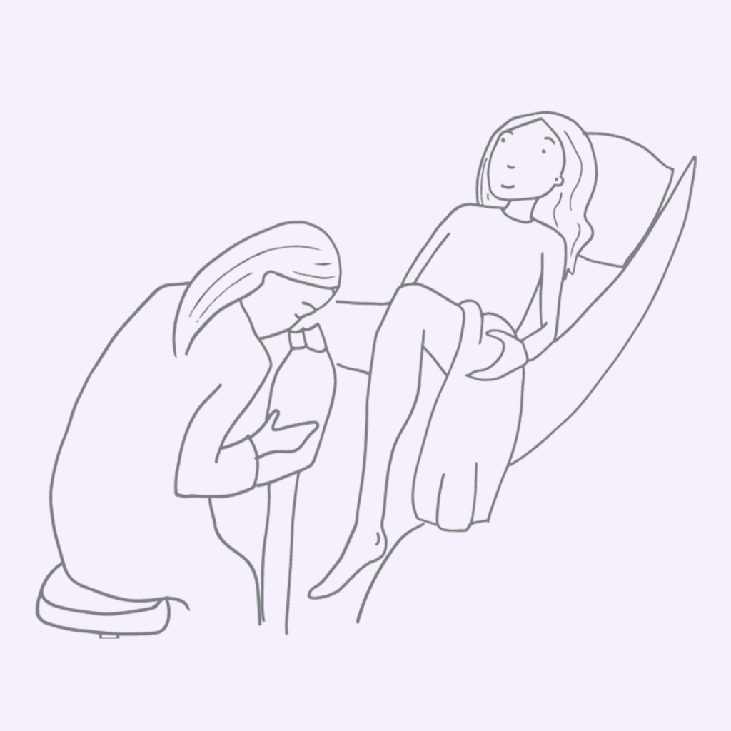 Illustrasjon, hos gynekologen Aerob vaginitt