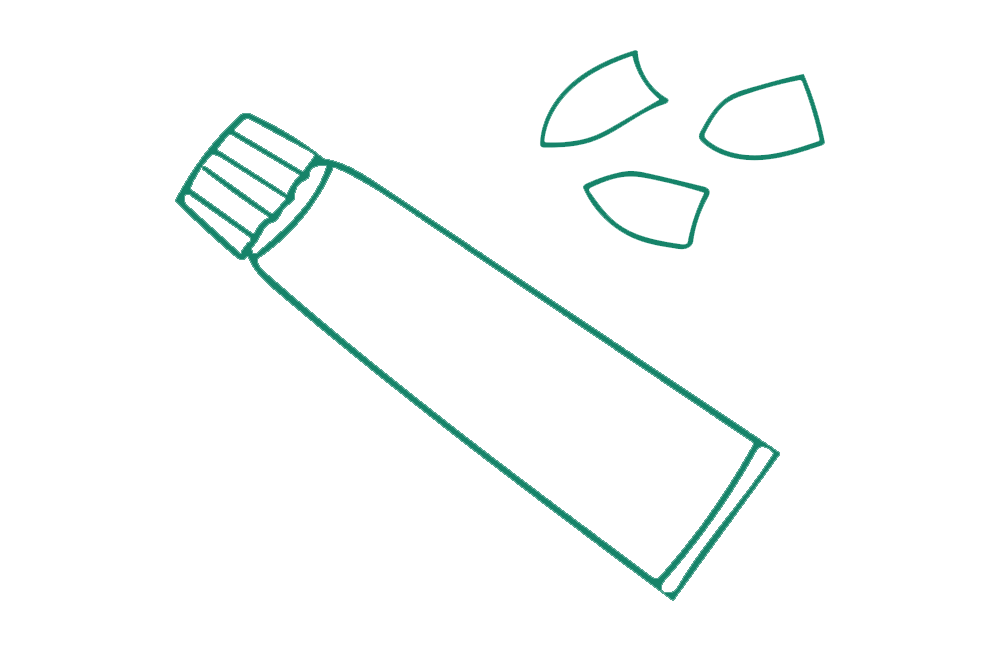 Krem og piller illustrasjon hudsykdommer